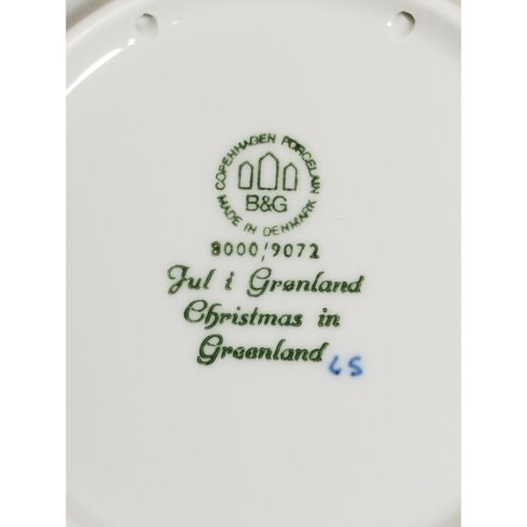 Royal Copenhagen Christmas In Greenland 1972 Plate Porcelain Denmark Vintage - Picture 11 of 11